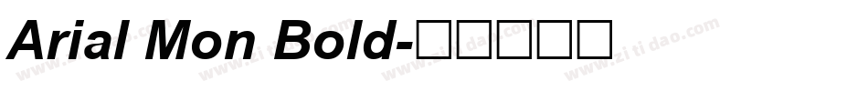 Arial Mon Bold字体转换